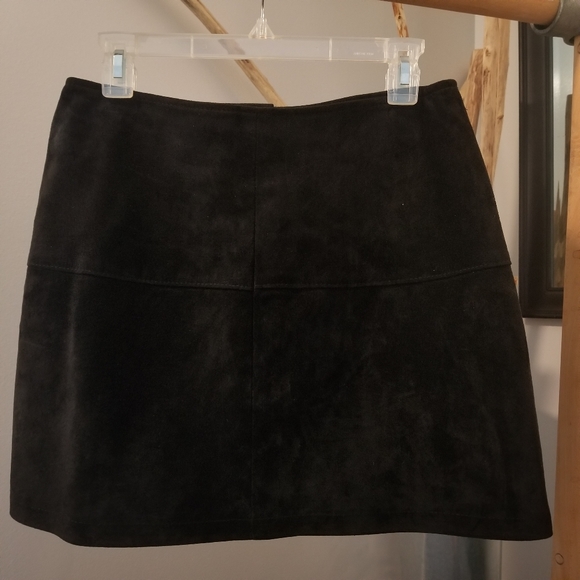 Leather Suede Skirt - Picture 2 of 7